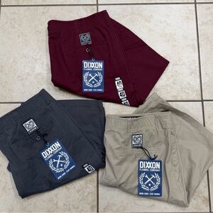 Dixxon Flannel Co. D Flex Mens Chino Shorts Lot Of 3 Sz 40 Maroon Khaki Gray New